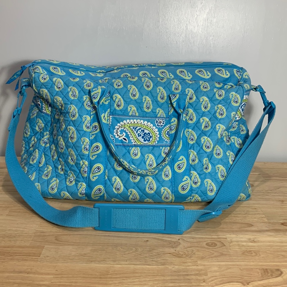 Vintage Vera Bradley Bermuda Blue Weekender Bag